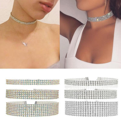 Chloe Crystal Rhinestone Choker Necklace