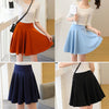 A-line Elastic Waist Pleated Shorts Skirts