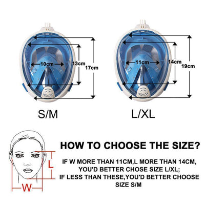 180° Seaview Full Face Snorkel Mask