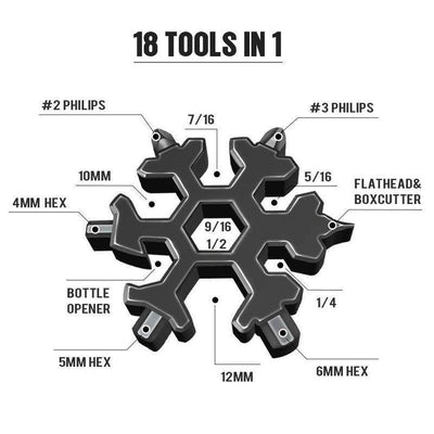 Amenitee® 18-in-1 Snowflake Multi-tool