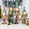 Christmas Decorations Wood Chips Christmas Smile Angel Doll Pendant Christmas Tree Ornaments Xmas Decorations for Home Kids Toys