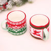 Christmas Decoration Knitted Woolen Cup Cover Mug Cup Sleeve Xmas Tree Snowflake Elk Bottle Covers New Year Party Table  Decor