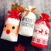 10pcs Merry Christmas Gift Bags Santa Claus Xmas Tree Packing Bags Happy New Year 2019 Christmas Candy Bags Navidad 2018