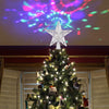 Christmas Tree Top Halloween Projector Light Star Shape LED Snowstorm Snowman Stripe RGB Projector Lights Xmas Party Decoration