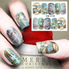 Christmas Water Nail Stickers Transfer Decals Sliders Snowman Deer Halloween Gel Polish Wraps Nail Decor