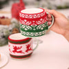 Christmas Decoration Knitted Woolen Cup Cover Mug Cup Sleeve Xmas Tree Snowflake Elk Bottle Covers New Year Party Table  Decor