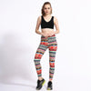 Autumn Winter  Women Christmas Elastic 3D Print Pants Leggings  Sport female skinny trousers