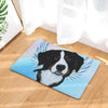 Border Collie Angel Dog Door Mat