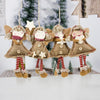 Christmas Decorations Wood Chips Christmas Smile Angel Doll Pendant Christmas Tree Ornaments Xmas Decorations for Home Kids Toys