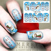 Christmas Water Nail Stickers Transfer Decals Sliders Snowman Deer Halloween Gel Polish Wraps Nail Decor