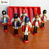 Christmas Decoration 1pcs 12cm Zakka Wood Made Nutcracker Puppet New Year Christmas Desktop Ornaments Drawing Walnuts Soldiers