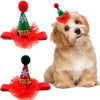 1 Pcs Puppy Dog Caps With Headband Handmade Adjustable Pet Christmas Hat Cute Headwear Cap Christmas Party Pets Accessories