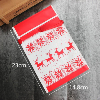 10pcs Merry Christmas Gift Bags Santa Claus Xmas Tree Packing Bags Happy New Year 2019 Christmas Candy Bags Navidad 2018