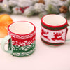 Christmas Decoration Knitted Woolen Cup Cover Mug Cup Sleeve Xmas Tree Snowflake Elk Bottle Covers New Year Party Table  Decor