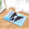 Boston Terrier Dog Angel Door Mat