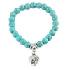 "Paw Prints On My Heart" Turquoise Bracelet