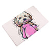 Artful Doggy Maltese with Bunny Non-Slip Welcome Mat