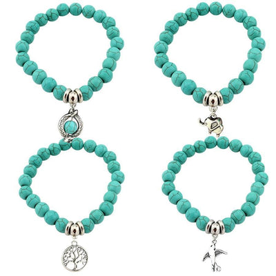 Boho Turquoise Charm Bracelet