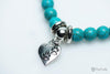 "Paw Prints On My Heart" Turquoise Bracelet