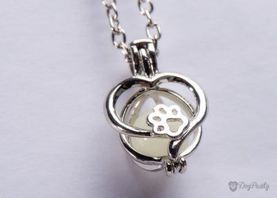 'Paws on My Heart' Glow-In-The-Dark Pendant