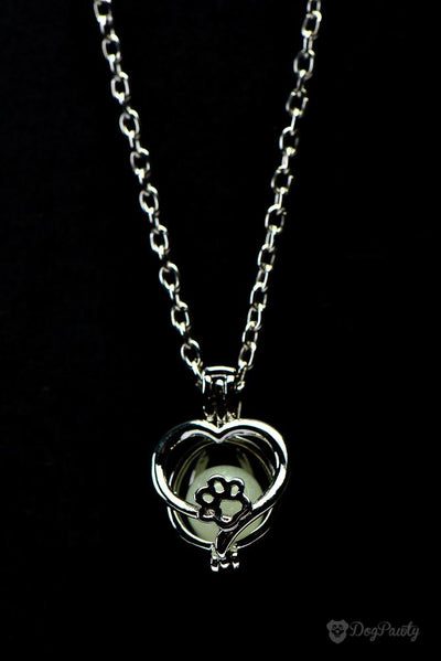 'Paws on My Heart' Glow-In-The-Dark Pendant