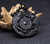 Black Obsidian Dragon and Phoenix Pendant - BUY ONE GET ONE FREE!