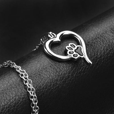 Always In My Heart Paw Necklace