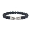 Arrow Lava Stone Bracelet