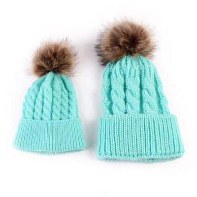 "Mommy & Me" Matching Faux Fur Beanies