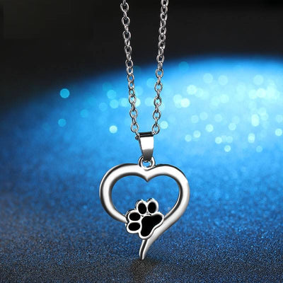 Always In My Heart Paw Necklace