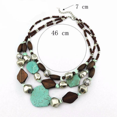 Bohemia Style Women's Multilayer Chunky Necklace