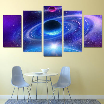 5 Piece Canvas Galaxy Wall Art