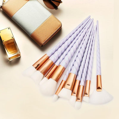 10 Piece Unicorn Makeup Brush Set