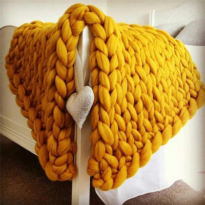 Chunky Knitted Blanket