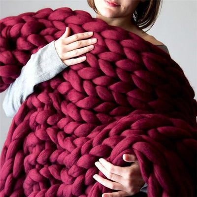 Chunky Knitted Blanket