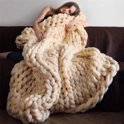 Chunky Knitted Blanket