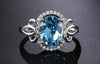 Blue Topaz 925 Sterling Silver Ring