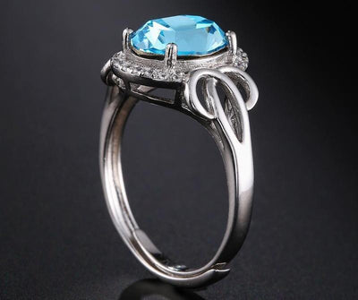 Blue Topaz 925 Sterling Silver Ring