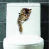 3D Cat Toilet Sticker