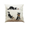 Border Collie Vintage Cotton Throw Cover